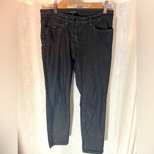 Eileen Fisher EUC size 8 Organic Cotton Straight‎ Leg Mid-Rise Black Jeans